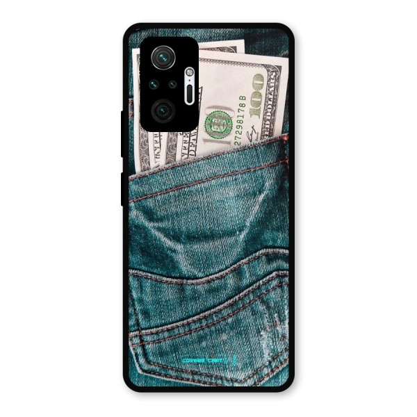 Money in Jeans Metal Back Case for Redmi Note 10 Pro