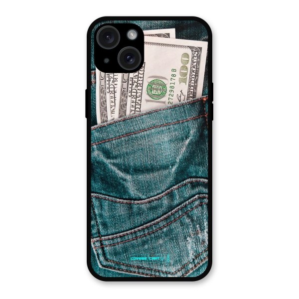 Money in Jeans Metal Back Case for iPhone 15 Plus