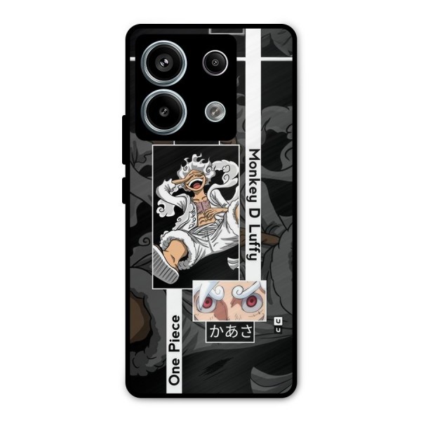 Monkey D luffy New Gear Metal Back Case for Redmi Note 13 Pro 5G