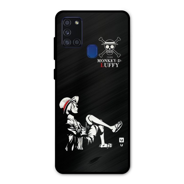 Monkey Luffy Metal Back Case for Galaxy A21s