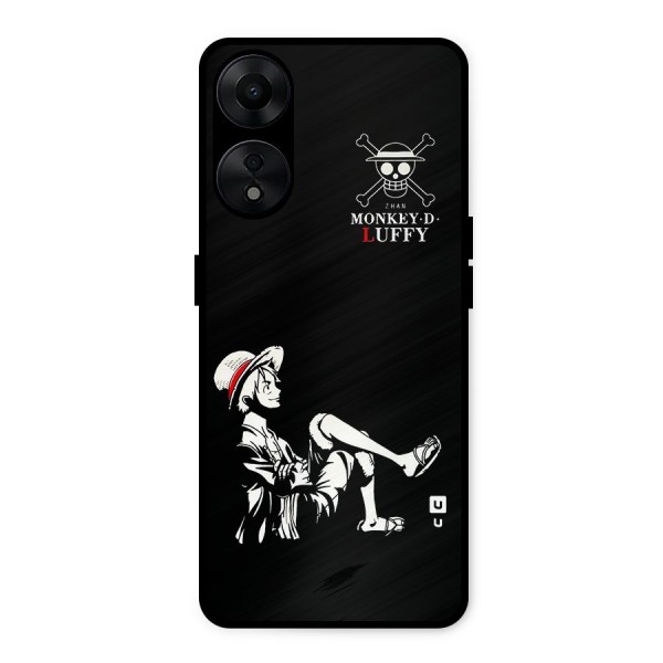 Monkey Luffy Metal Back Case for Oppo A78 5G