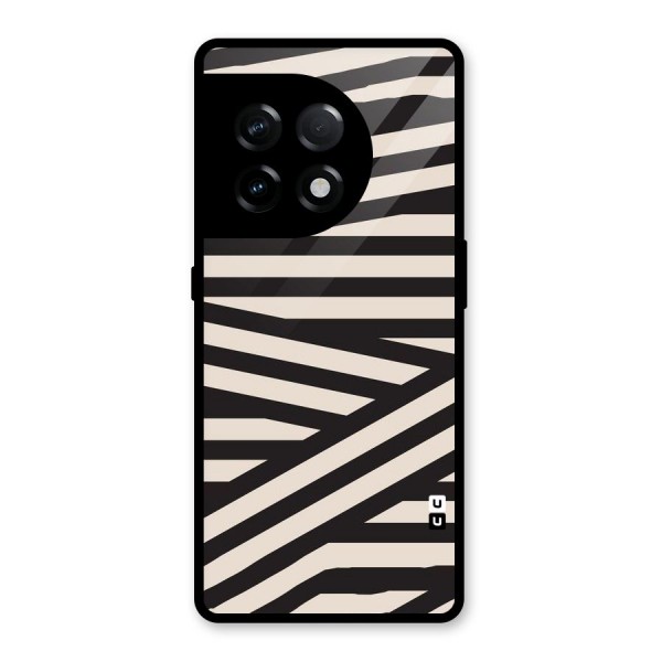 Monochrome Lines Glass Back Case for OnePlus 11R