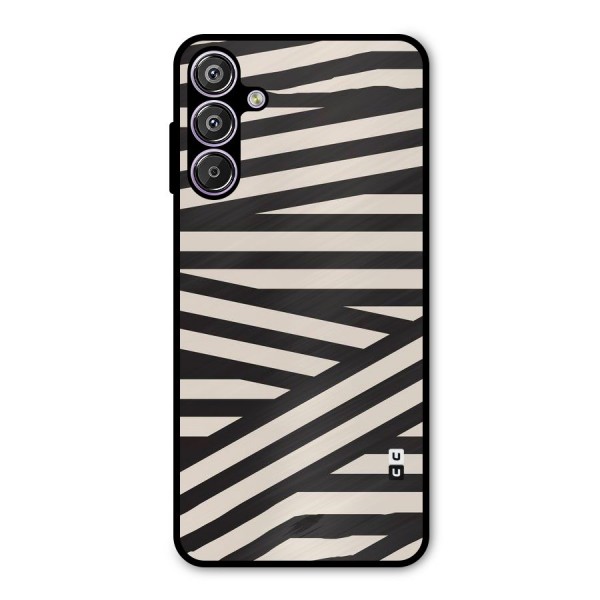 Monochrome Lines Metal Back Case for Galaxy M15