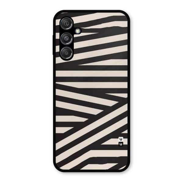 Monochrome Lines Metal Back Case for Galaxy M34 5G