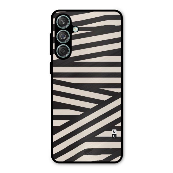 Monochrome Lines Metal Back Case for Galaxy M55 5G