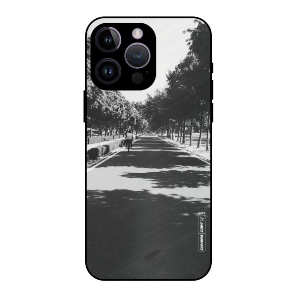 Monochrome Path Metal Back Case for iPhone 14 Pro Max