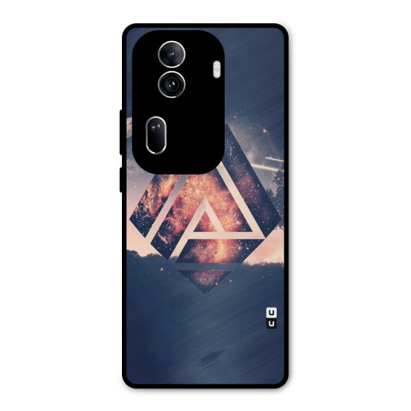 Moon Abstract Metal Back Case for Oppo Reno11 Pro 5G