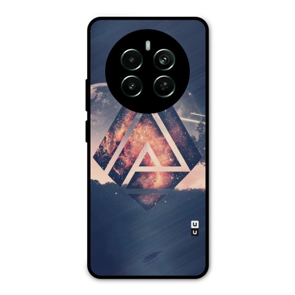 Moon Abstract Metal Back Case for Realme 12 Plus