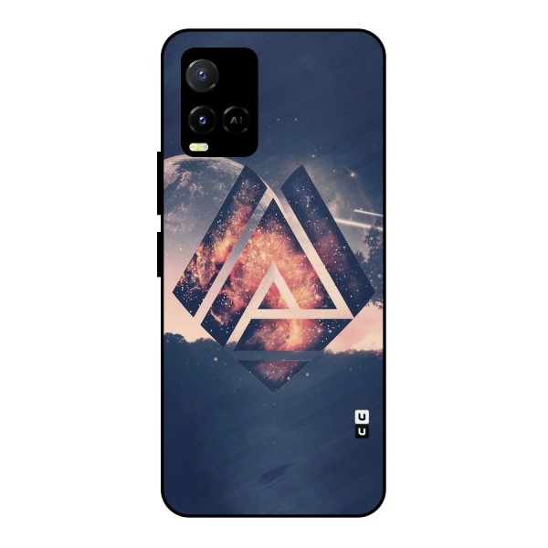 Moon Abstract Metal Back Case for Vivo Y33s