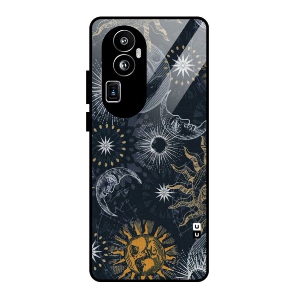 Moon And Sun Glass Back Case for Oppo Reno10 Pro Plus