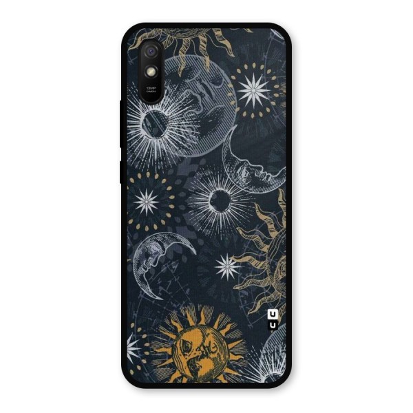 Moon And Sun Metal Back Case for Redmi 9i