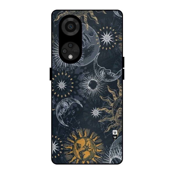 Moon And Sun Metal Back Case for Reno8 T 5G