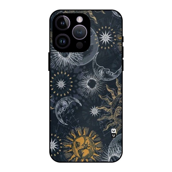 Moon And Sun Metal Back Case for iPhone 14 Pro Max