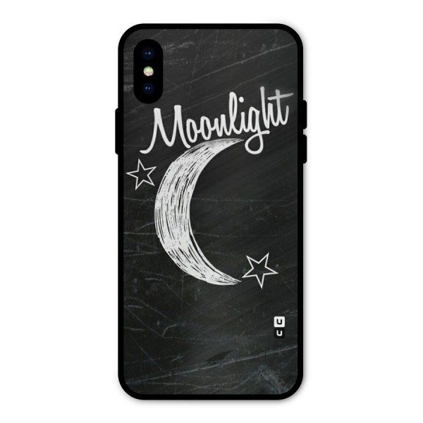 Moon Light Metal Back Case for iPhone X