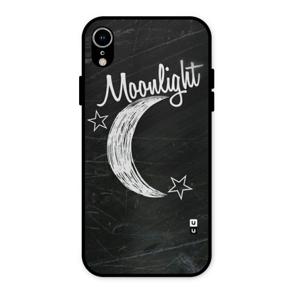 Moon Light Metal Back Case for iPhone XR