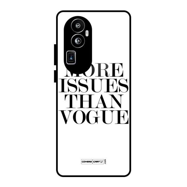 More Issues than Vogue (White) Glass Back Case for Oppo Reno10 Pro Plus