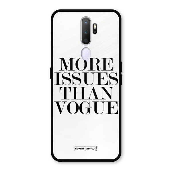 More Issues than Vogue (White) Metal Back Case for Oppo A9 (2020)
