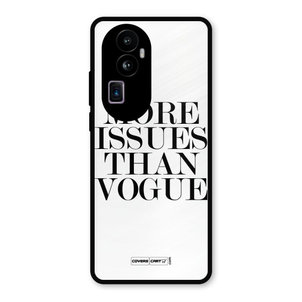 More Issues than Vogue (White) Metal Back Case for Oppo Reno10 Pro Plus