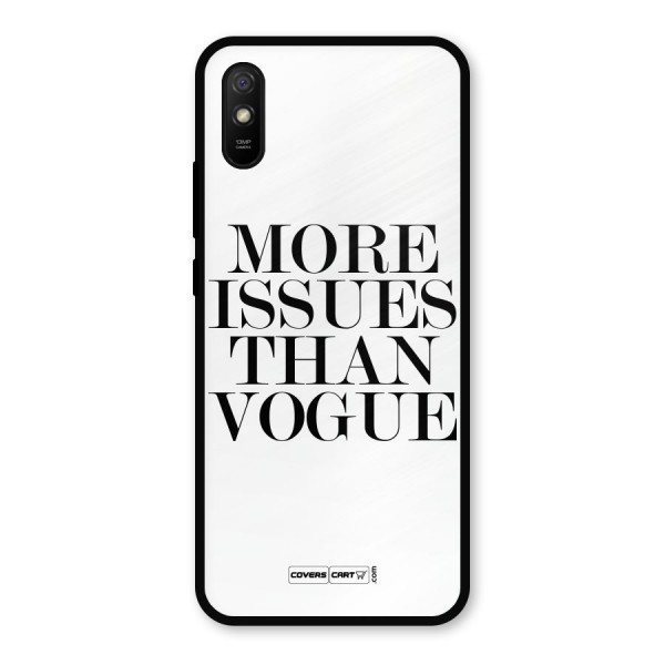 More Issues than Vogue (White) Metal Back Case for Redmi 9i