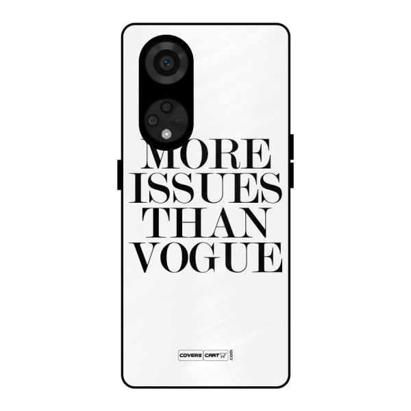 More Issues than Vogue (White) Metal Back Case for Reno8 T 5G