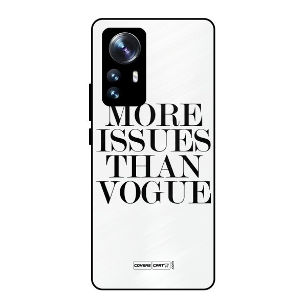 More Issues than Vogue (White) Metal Back Case for Xiaomi 12 Pro