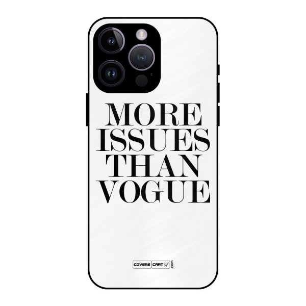 More Issues than Vogue (White) Metal Back Case for iPhone 14 Pro Max