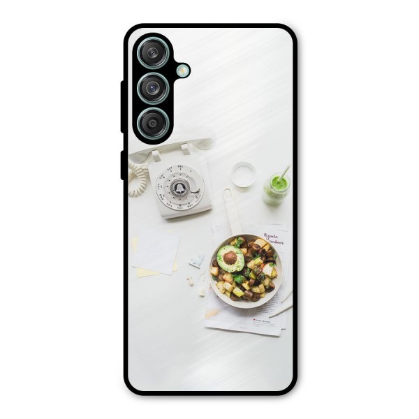 Morning Breakfast Metal Back Case for Galaxy M55 5G