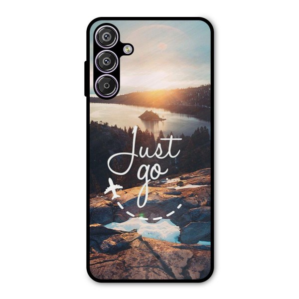Morning Just Go Metal Back Case for Galaxy F15
