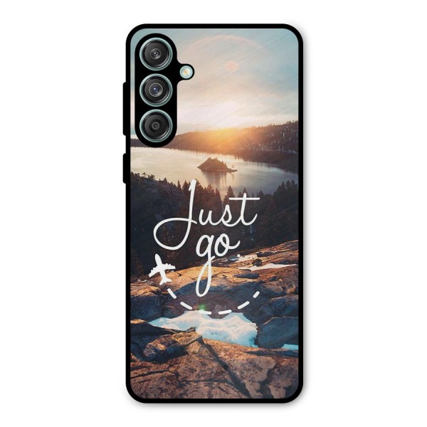 Morning Just Go Metal Back Case for Galaxy M55 5G