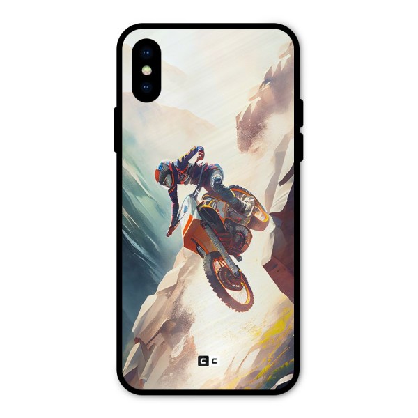 Mountain Biker Metal Back Case for iPhone X