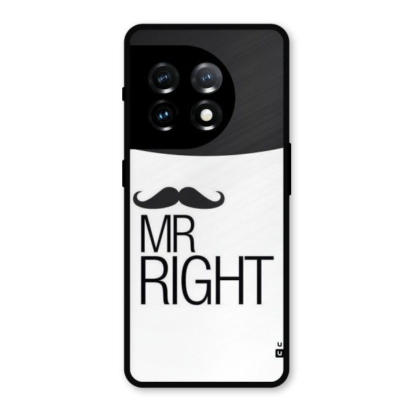 Mr. Right Moustache Metal Back Case for OnePlus 11