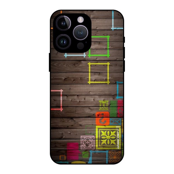 Multicolor Frame Design Metal Back Case for iPhone 14 Pro Max