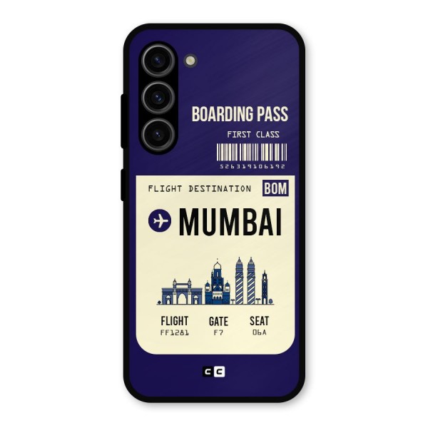 Mumbai Boarding Pass Metal Back Case for Galaxy S23