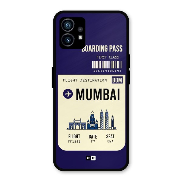 Mumbai Boarding Pass Metal Back Case for Nothing Phone 1