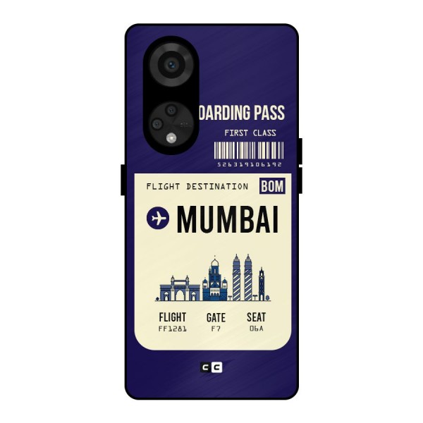 Mumbai Boarding Pass Metal Back Case for Reno8 T 5G