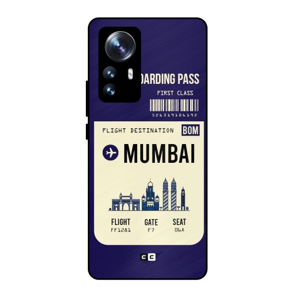 Mumbai Boarding Pass Metal Back Case for Xiaomi 12 Pro