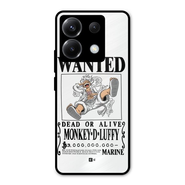 Munkey D Luffy Wanted  Metal Back Case for Poco X6