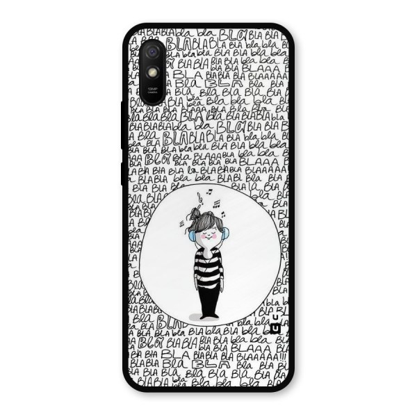 Music And Bla Bla Metal Back Case for Redmi 9i