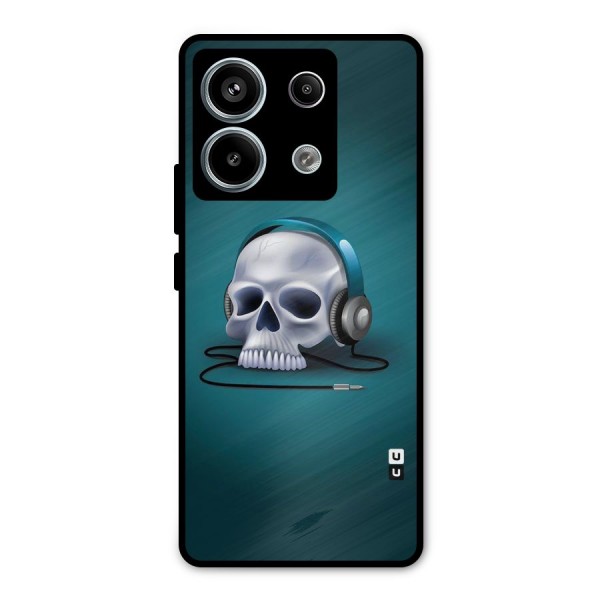 Music Skull Metal Back Case for Redmi Note 13 Pro 5G