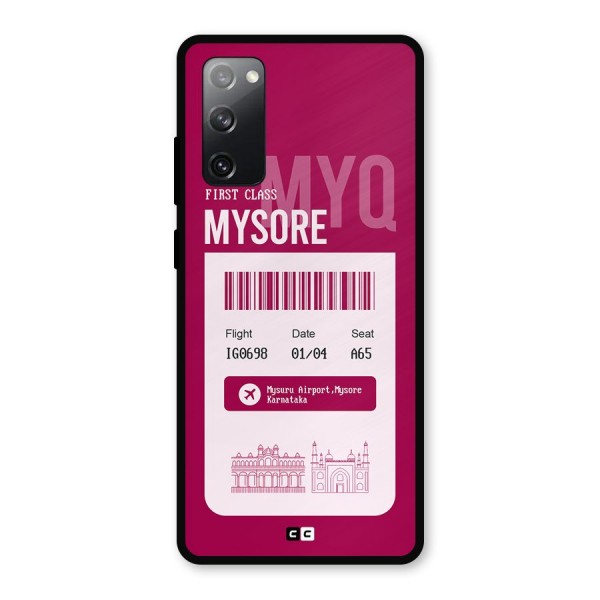 Mysore Boarding Pass Metal Back Case for Galaxy S20 FE
