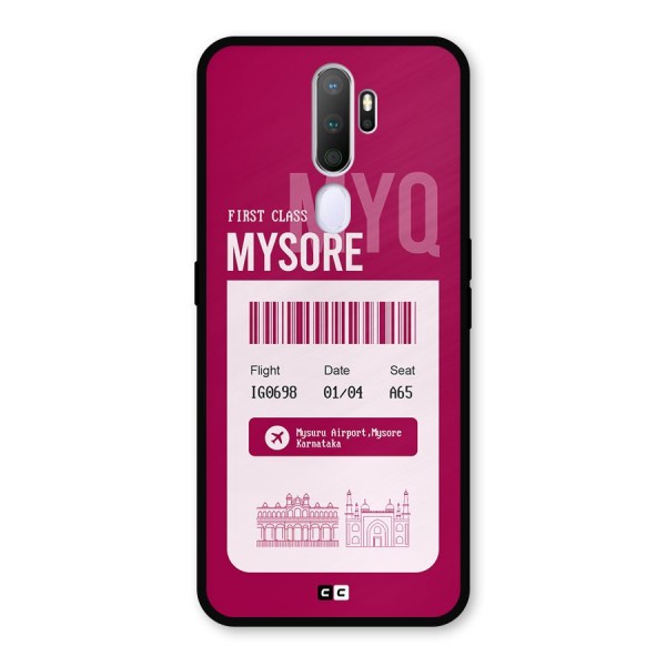 Mysore Boarding Pass Metal Back Case for Oppo A9 (2020)