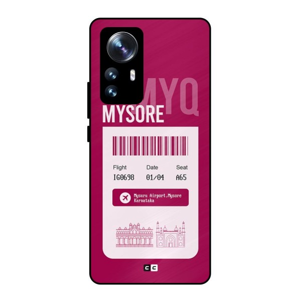 Mysore Boarding Pass Metal Back Case for Xiaomi 12 Pro
