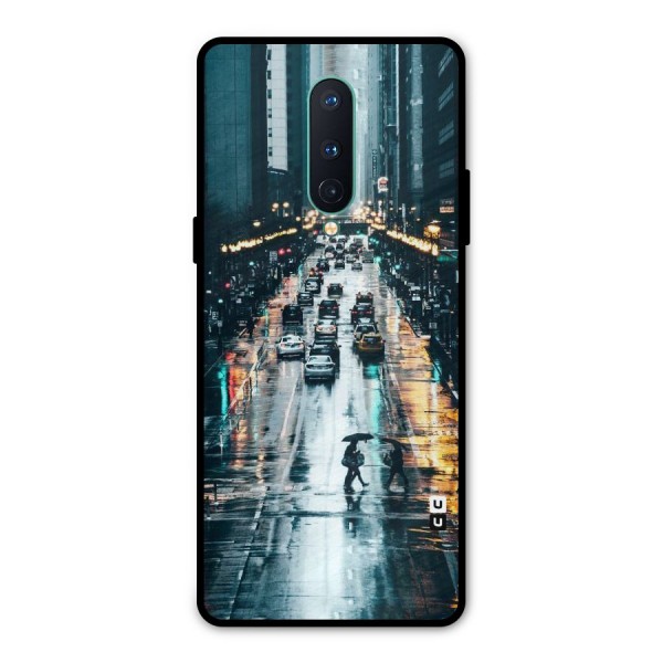 NY Streets Rainy Metal Back Case for OnePlus 8