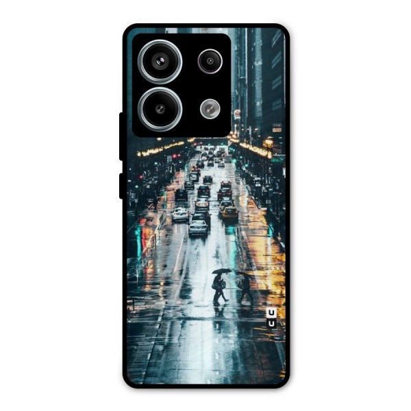 NY Streets Rainy Metal Back Case for Redmi Note 13 Pro 5G