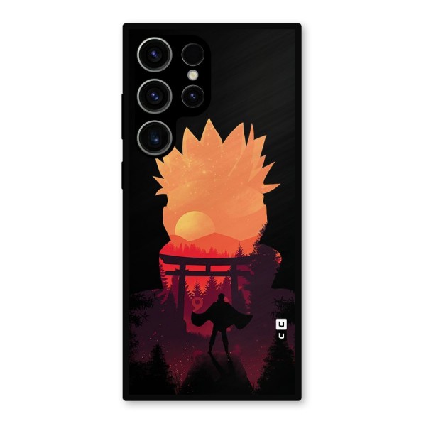 Naruto Anime Sunset Art Metal Back Case for Galaxy S23 Ultra