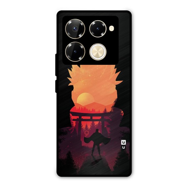 Naruto Anime Sunset Art Metal Back Case for Infinix Note 40 Pro