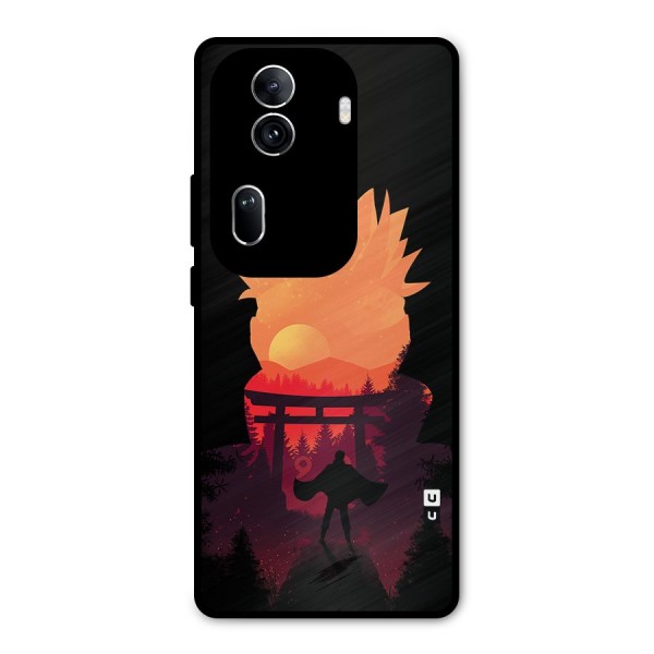 Naruto Anime Sunset Art Metal Back Case for Oppo Reno11 Pro 5G