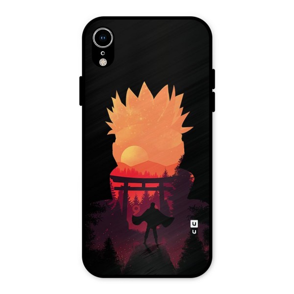 Naruto Anime Sunset Art Metal Back Case for iPhone XR