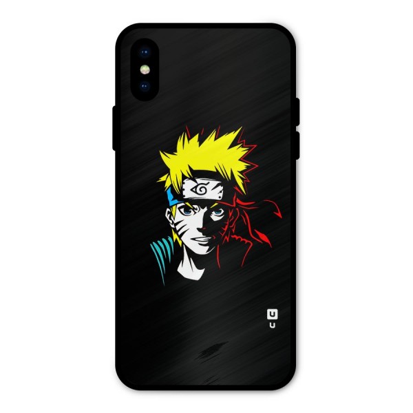 Naruto Pen Sketch Art Metal Back Case for iPhone X