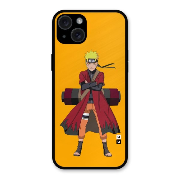 Naruto Uzumaki Art Metal Back Case for iPhone 15 Plus